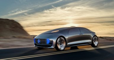 Skype or sip champers in a self-driving Merc